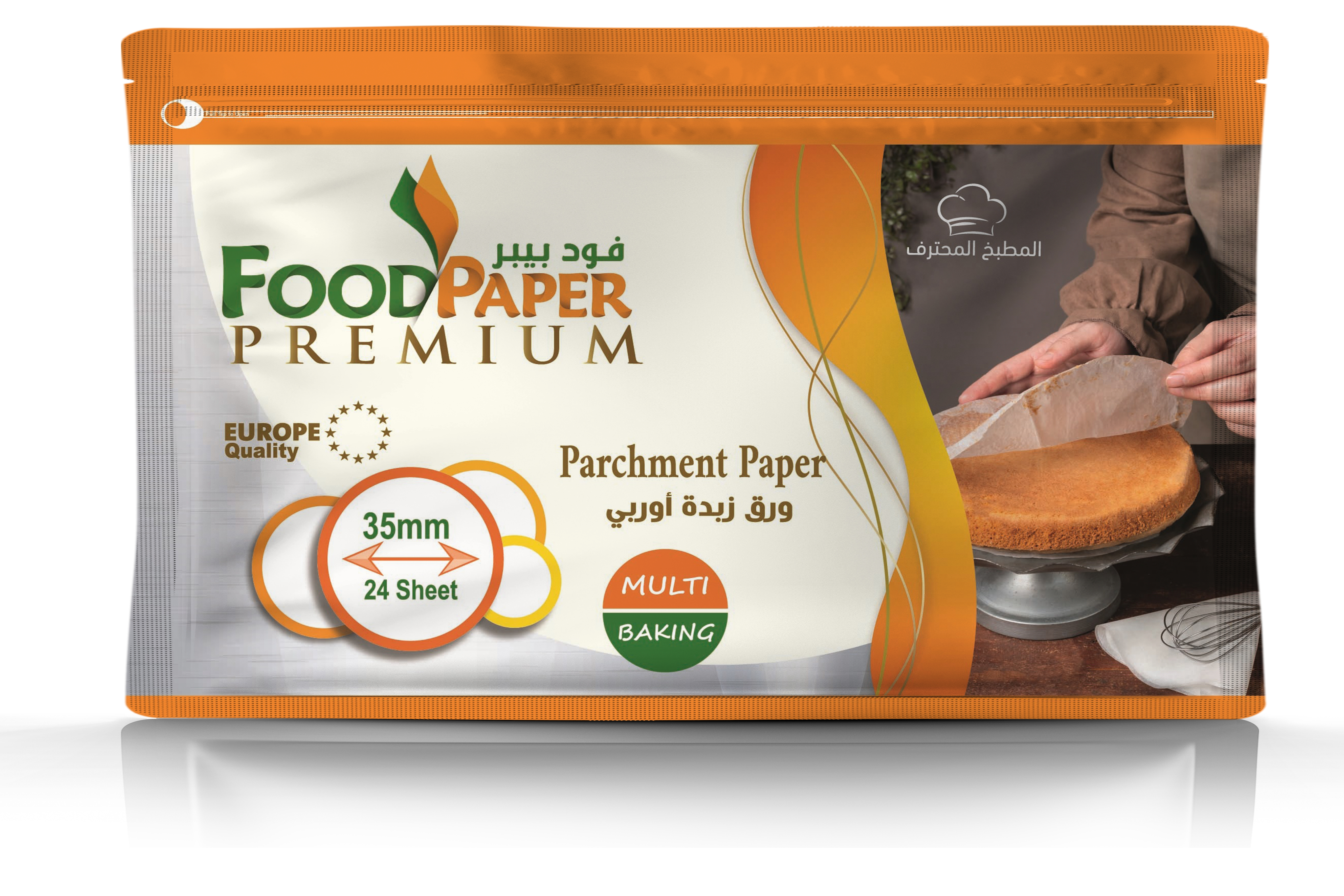 ورق زبدة دائري قطر 35 بريميوم سميك أوروبي.