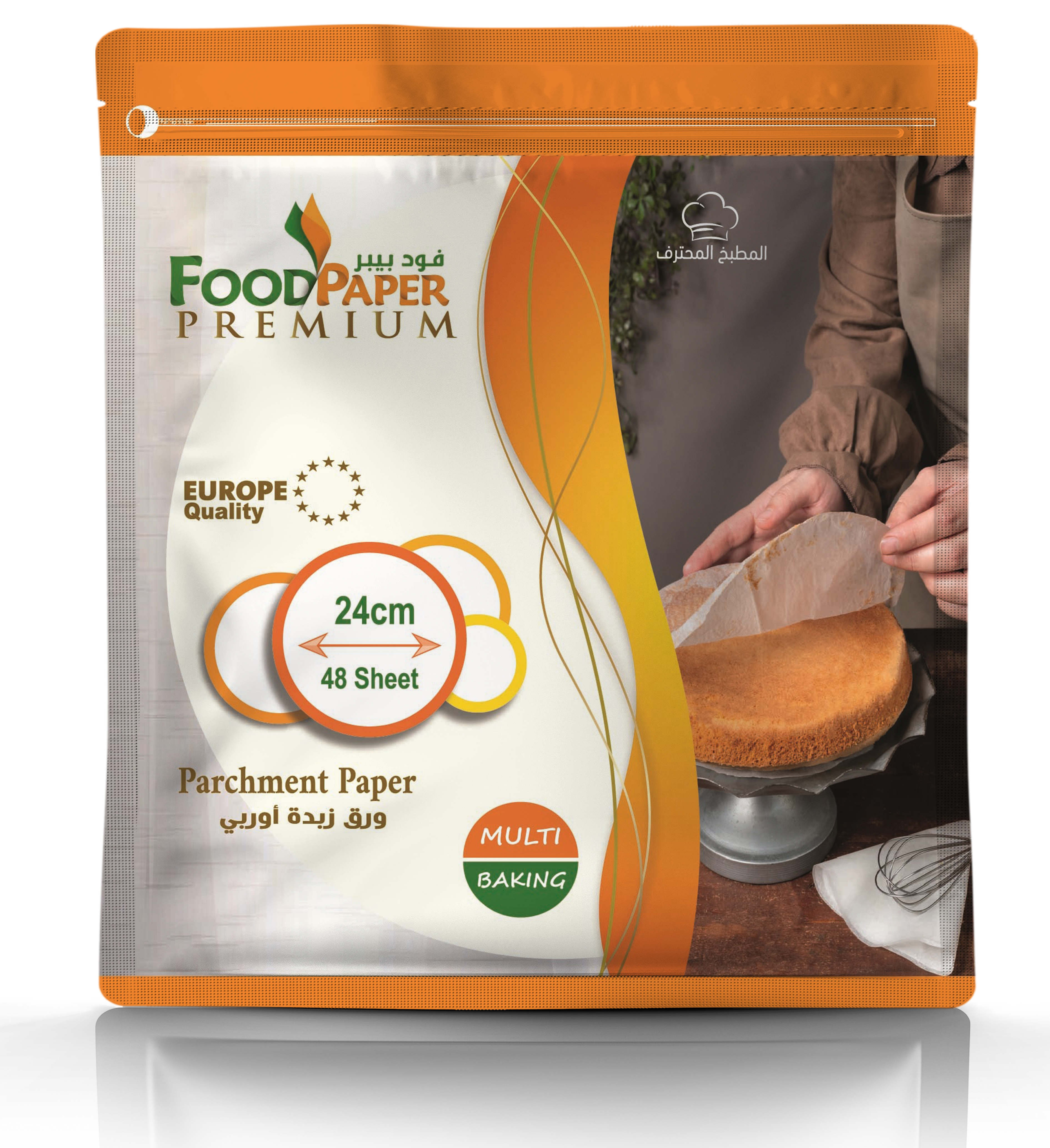 ورق زبدة دائري قطر 24 بريميوم سميك أوروبي.